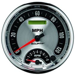AM MUSCLE 5" TACH/SPEEDO COMBO 120MPH, 8000RPM, ELECTRONIC AUTO METER - 1295
