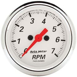 ARCTIC WHITE 2-1/16 TACHOMETER 7,000RPM, IN-DASH AUTO METER - 1397