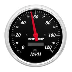 5 SPEEDO, 120 MPH, ELEC SPEEDO DESIGNER BLACK AUTO METER - 1489