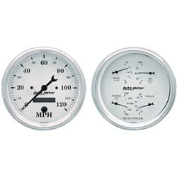 5 QUAD GAUGE & SPEEDO, OLD TY 5 ELEC SPEEDO & 5 QUAD GAUGE AUTO METER - 1603