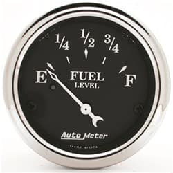 OLD TYME BK 2-1/16" FUEL LEVEL 0-90 OHM, SHORT SWEEP ELECTRIC AUTO METER - 1715