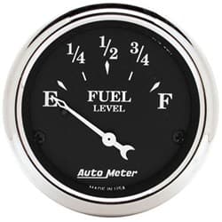 OLD TYME BK 2-1/16" FUEL LEVEL 0-30 OHM, SHORT SWEEP ELECTRIC AUTO METER - 1718