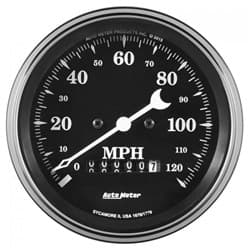 OLD TYME BK 120MPH SPEEDO 3-3/8", ELECTRONIC, WHEEL ODO. AUTO METER - 1779
