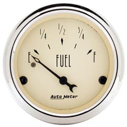 2 FUEL LEVEL, 0 E/30F ANTIQUE BEIGE 2-1/16" ELEC AUTO METER - 1818