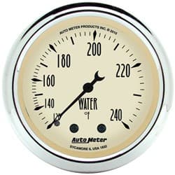 ANTIQUE BEIGE 2-1/16" WATER TEMP, 120-240Â°F, MECHANICAL AUTO METER - 1832