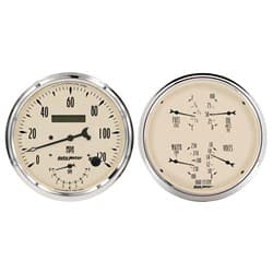 ANTIQUE BEIGE 2-PIECE KIT 5" QUAD & TACH/SPEED COMBO AUTOMETER / 1852