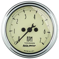 2 TACH, 7,000 RPM, ELEC ANTIQ ANTIQUE BEIGE AUTO METER - 1897
