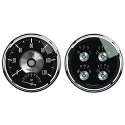 BLACK DIAMOND QUAD GAUGE AND TACH/SPEEDO COMBO KIT AUTOMETER / AU2005