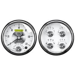 PRESTIGE PEARL 5" QUAD KIT QUAD GAUGE & TACH/SPEEDO COMBO AUTO METER - 2008