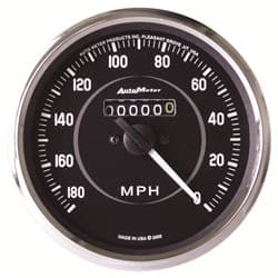 COBRA 4" SPEEDOMETER 180 MPH IN DASH, MECHANICAL, 5/8"-18 AUTO METER - 201005