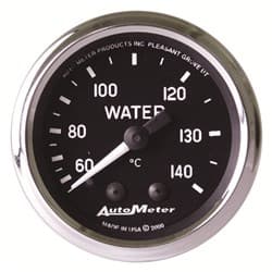 COBRA 2-1/16" WATER TEMP 60-140Â°C, MECHANICAL, 6FT AUTO METER - 201007