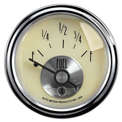 PRESTIGE SERIES FUELLEVEL 0-90 OHMS SSE IVORY AUTO METER - 2013