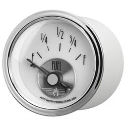 PRESTIGE PEARL FUEL LEVEL 0-90 2-1/16" SHORT SWEEP ELECTRIC AUTO METER - 2015