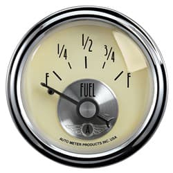 PRESTIGE SERIES IVORY FUELEVEL 240-33 OHMS SSE IVORY AUTO METER - 2017