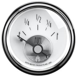 PRESTIGE PEARL FUEL LEVEL 2-1/16, 240-33, SS ELECTRIC AUTO METER - 2018