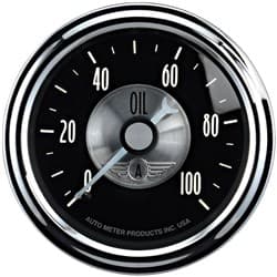 BLACK DIAMOND OIL PRESS GAUGE 2-1/16", 0-100PSI, MECHANICAL AUTO METER - 2022