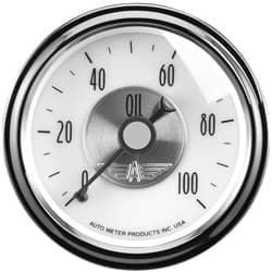 PRESTIGE PEARL OIL PRESS 2-1/16, 0-100PSI, MECHANICAL AUTO METER - 2023