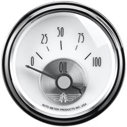 PRESTIGE PEARL OIL PRESS 2-1/16, 0-100PSI, SS ELECTRIC AUTO METER - 2026