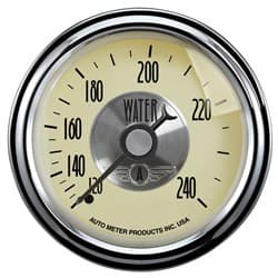 PRESTIGE SERIES WATER TEMP 120-240 MECH IVORY AUTO METER - 2032