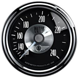 BLACK DIAMOND WATER TEMP GAUGE 2-1/16", 120-240Â°F, MECH AUTO METER - 2033