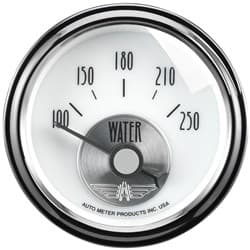 PRESTIGE PEARL WATER TEMP 2-1/16, 100-250Â°F, SS ELECT AUTO METER - 2039