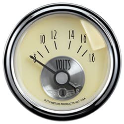 PRESTIGE SERIES  8-18 VOLTS METER SSE IVORY AUTO METER - 2092