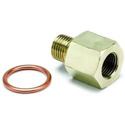 ADAPTER FITTING, BRASS 1/8 NPT FEMALE TO M10X1.0 MALE AUTO METER - 2265
