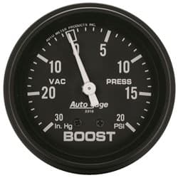 AUTOGAGE 2-5/8 BOOST/VAC 20PSI MECHANICAL, 30IN/HG-20PSI AUTO METER - 2310