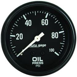 AUTOGAGE 2-5/8 OIL PRESSURE 0-100PSI, MECHANICAL GAUGE AUTO METER - 2312