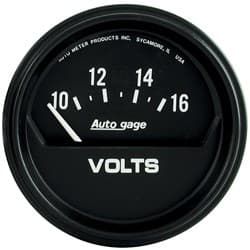 AUTOGAGE 2-5/8 VOLTMETER 10-16 VOLTS, ELECTRIC GAUGE AUTO METER - 2319