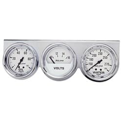 2-5/8 3 GAUGE CONSOLE, OIL/WA 2-5/8OIL/VOLT/WATER(CHR CONS) AUTO METER - 2329