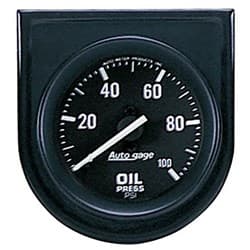 2 OIL PRESS, 0-100 PSI, IN ST IN BLACK PANEL, 100PSI AUTO METER - 2332