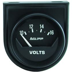 2 VOLTMETER, 10-16V 2-1/16 SHORT SWEEP GAUGE AUTO METER - 2362