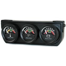 1-1/2 3 GAUGE CONSOLE, OIL/VO OIL/VOLT/WATER IN BLACK CONS AUTO METER - 2391