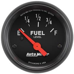 Z-SERIES 2-1/16" FUEL LEVEL 0-90 OHM, SHORT SWEEP ELECT. AUTO METER - 2641