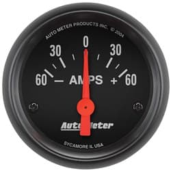 Z-SERIES 2-1/16" AMMETER +/-60 AMPS, SHORT SWEEP ELECT. AUTO METER - 2644