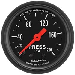 Z-SERIES 2-1/16 PRESSURE GAUGE 200PSI, MECHANICAL, 10FT NYLON AUTOMETER / 2657