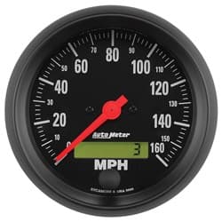 Z-SERIES 3-3/8" SPEEDO 160MPH ELECTRONIC PROGRAMMABLE AUTO METER - 2688