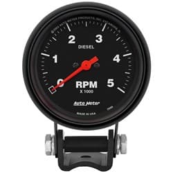 Z-SERIES 2-5/8" DIESEL TACHO 5,000RPM, PEDESTAL MOUNT AUTO METER - 2888