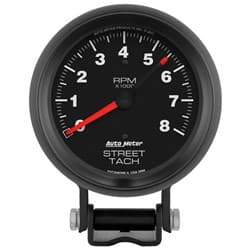 Z-SERIES 3-3/4" TACHO 8,000RPM PEDESTAL MOUNT, ADJ POINTER AUTO METER - 2894