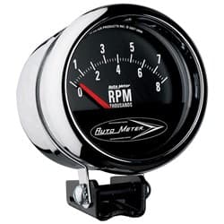 TRAD CHROME 3-3/4" TACHOMETER 8000RPM, SHORT SWEEP, W/ CUP AUTO METER - 2897