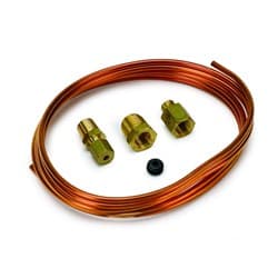 6-FT COPPER TUBING 1/8 DIA. INCLUDES FITTINGS AUTO METER - 3224