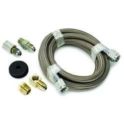 6-FT BRAIDED STAINLESS HOSE -4 -4AN INCLUDES FITTINGS AUTO METER - 3228