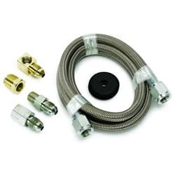 4-FT BRAIDED STAINLESS HOSE -4 -4AN INCLUDES FITTINGS AUTO METER - 3229