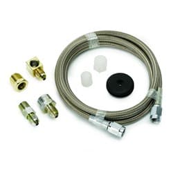 4-FT BRAIDED STAINLESS HOSE -3AN INCLUDES FITTINGS AUTO METER - 3235