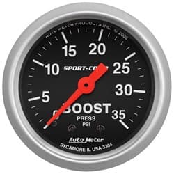 SPORT-COMP 2-1/16" BOOST GAUGE 0-35PSI, MECHANICAL AUTO METER - 3304