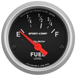 SPORT-COMP 2-1/16" FUEL LEVEL 73-10 OHM, SHORT SWEEP ELECT. AUTO METER - 3315