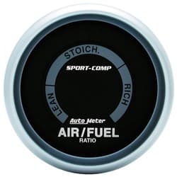 SPORT-COMP 2-1/16" AIR/FUEL LEAN/RICH, ELECTRIC, LED STYLE AUTO METER - 3375