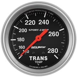 SPORT-COMP 2-5/8" TRANS TEMP 140-280Â°F, MECHANICAL, 8FT AUTO METER - 3451