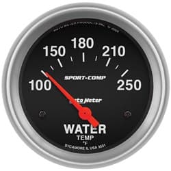 SPORT-COMP 2-5/8" WATER TEMP 100-250Â°F, SHORT SWEEP ELEC AUTOMETER - 3531